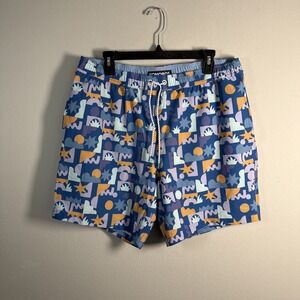 Bonobos Shorts Men's Large Wavy Pattern Swim trunks Pockets  Drawstring